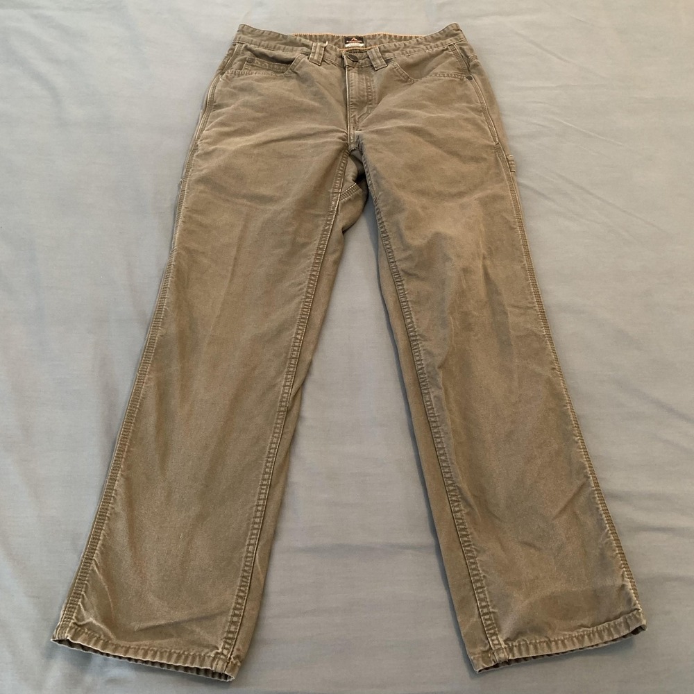 Ridgecut Toughwear Carpenter Pants Mens 30x30 Brown Canvas Workwear Utility